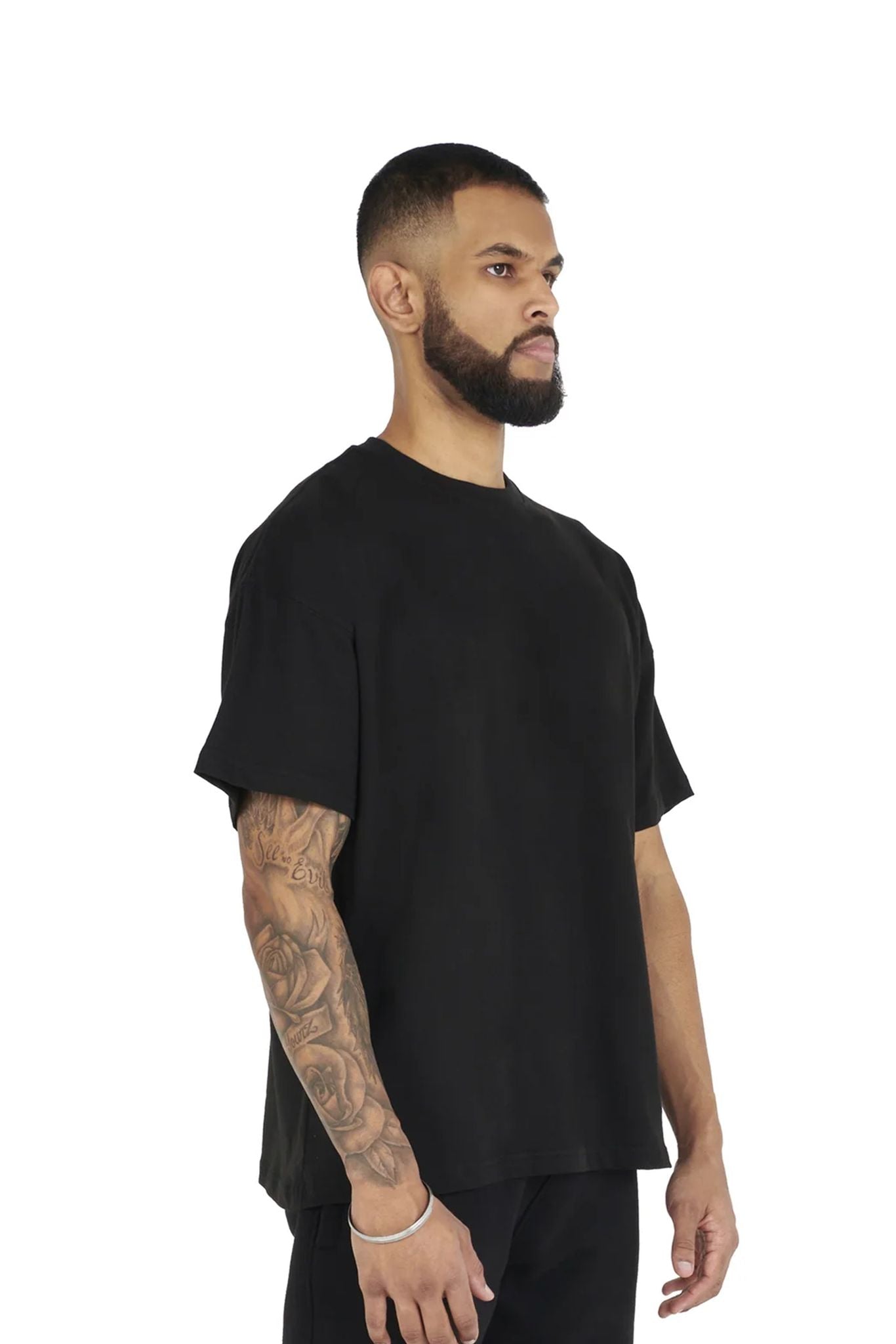 Essential Oversized T shirt 180GSM black front