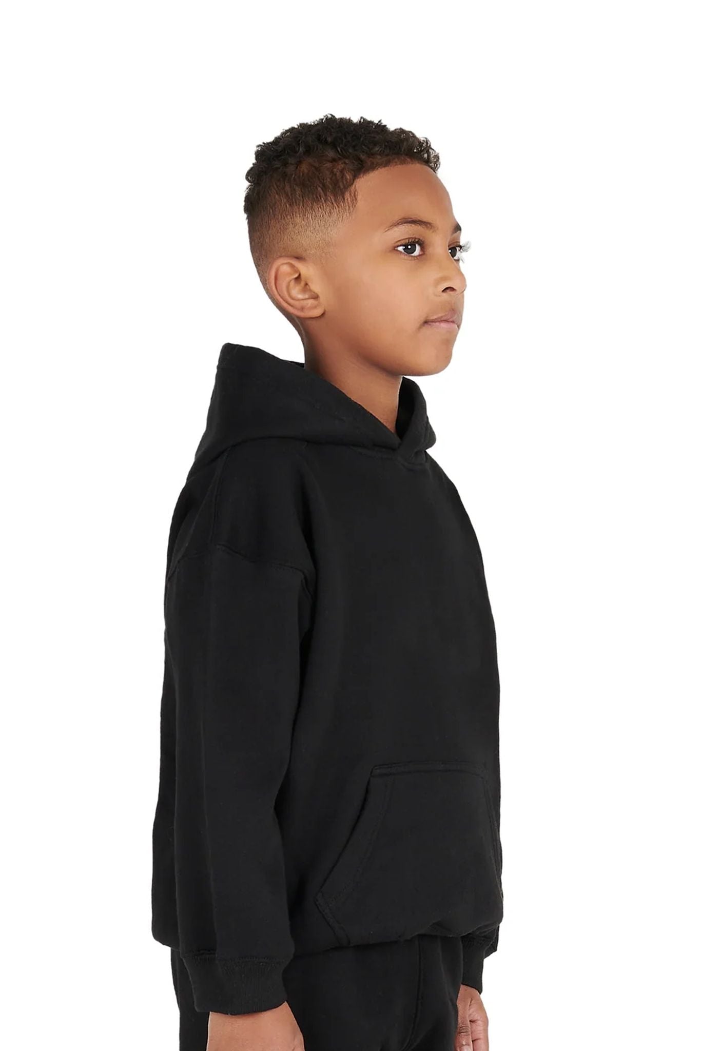 Kids Oversized Hoodies 330GSM M black front