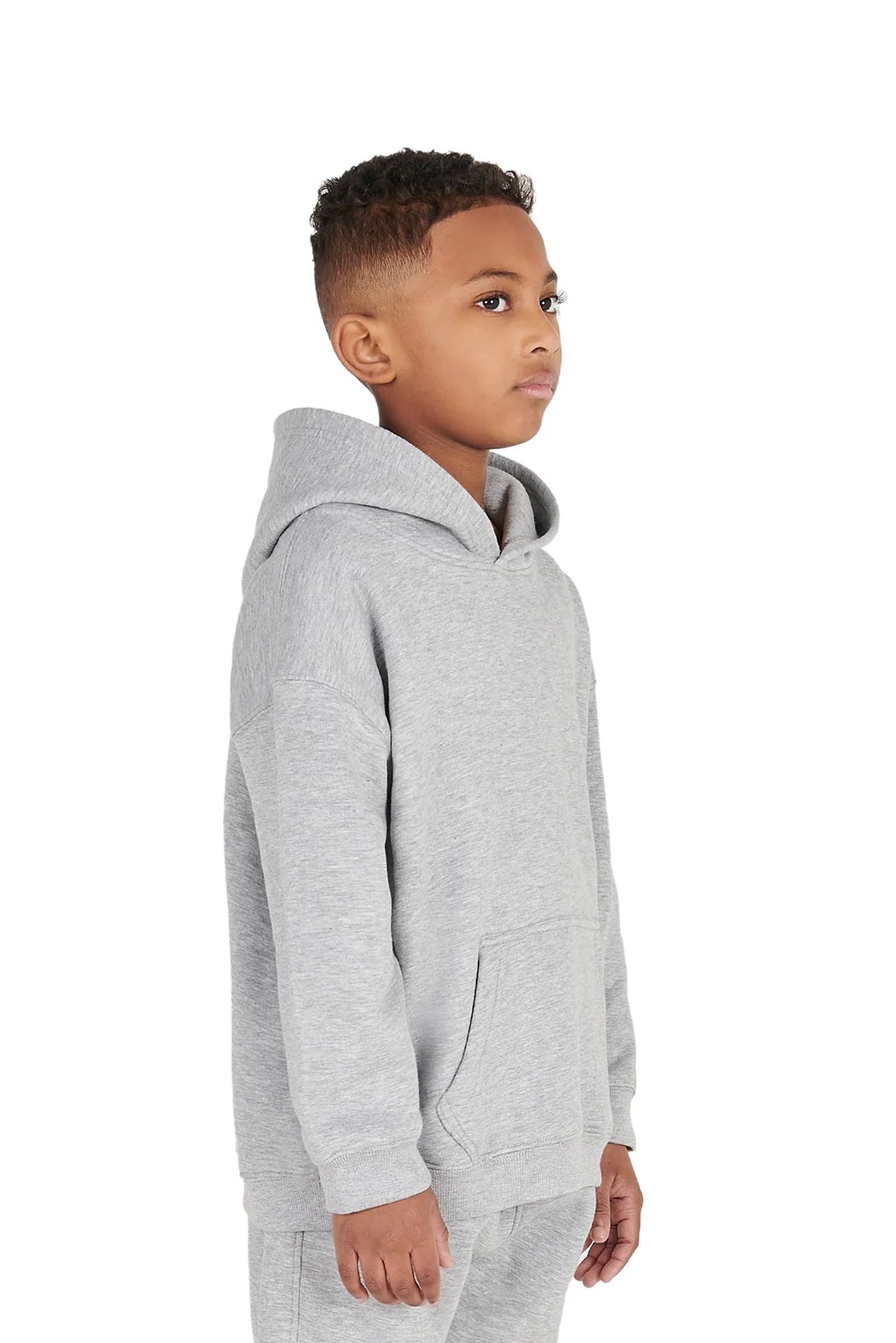 Kids Oversized Hoodies 330GSM m grey front