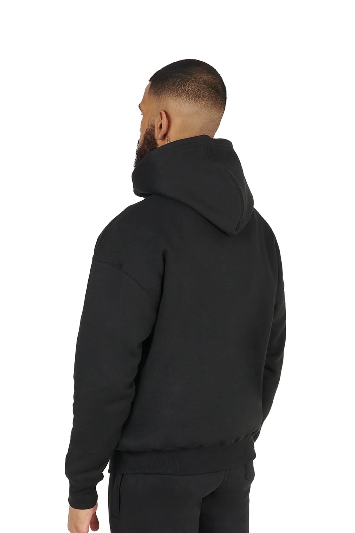 Oversized Zip Hoodies 330GSM black back