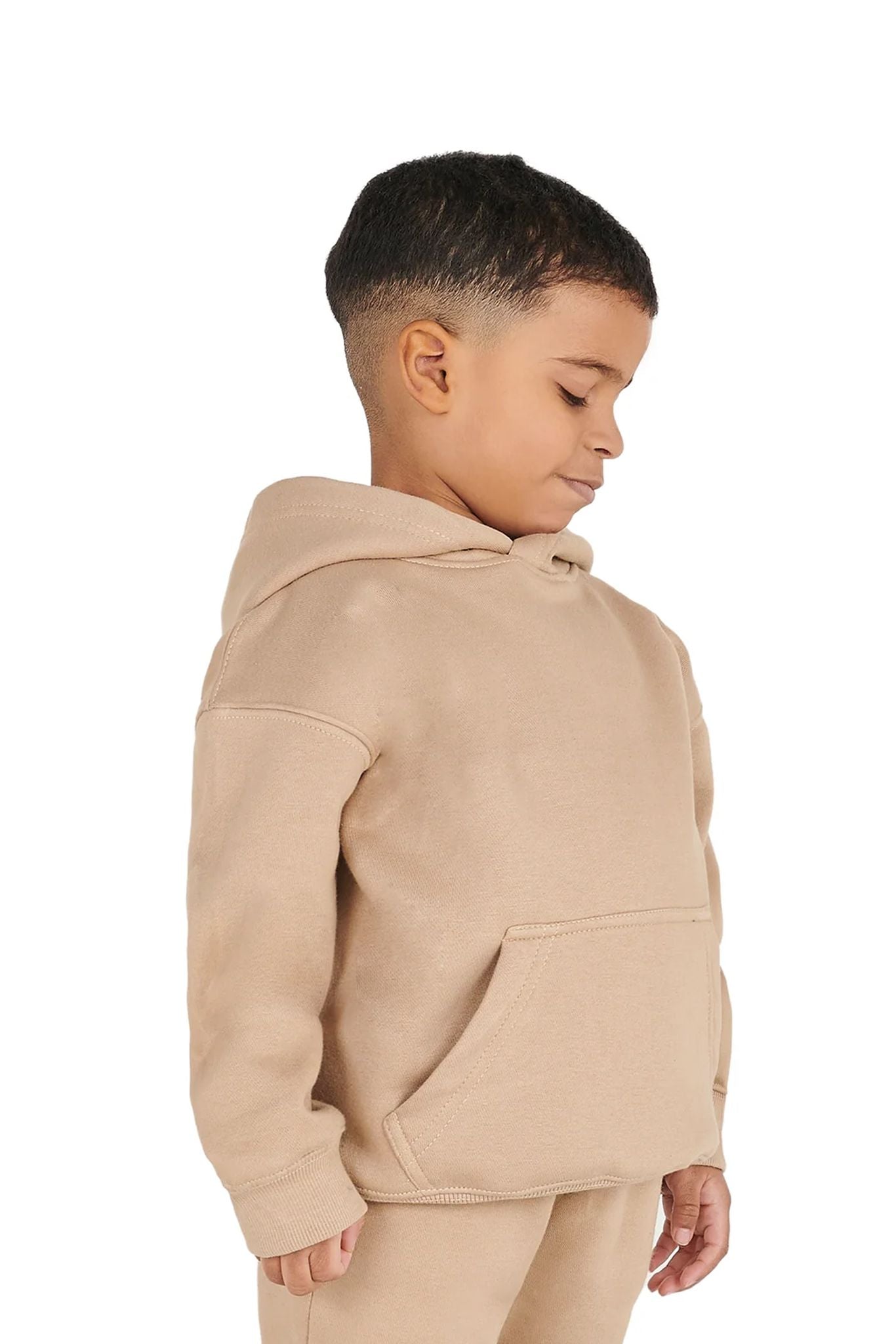 Kids Oversized Hoodies 330GSM m beige front