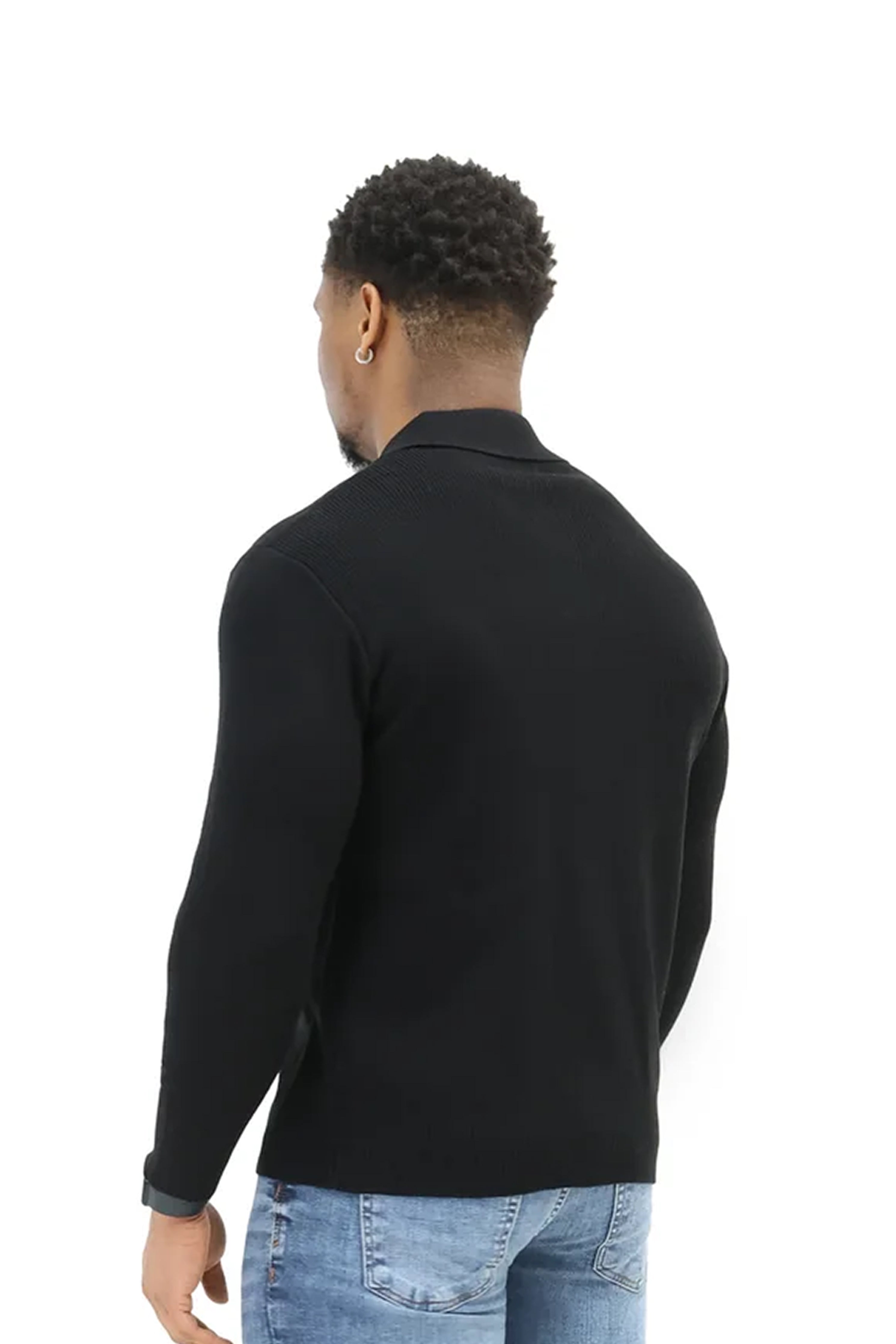 Luxury_Silk_Full_Zip_Wool_Knit_Jumpers_black_back